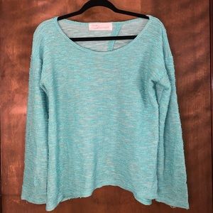 Sea foam green sweater with butterfly back